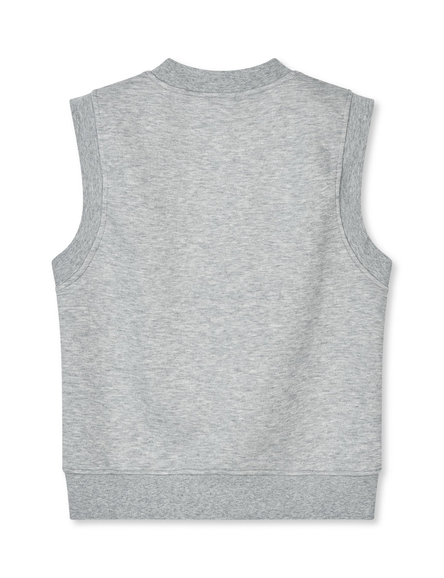 Mix Sweat Soler Vest, Light Grey Melange