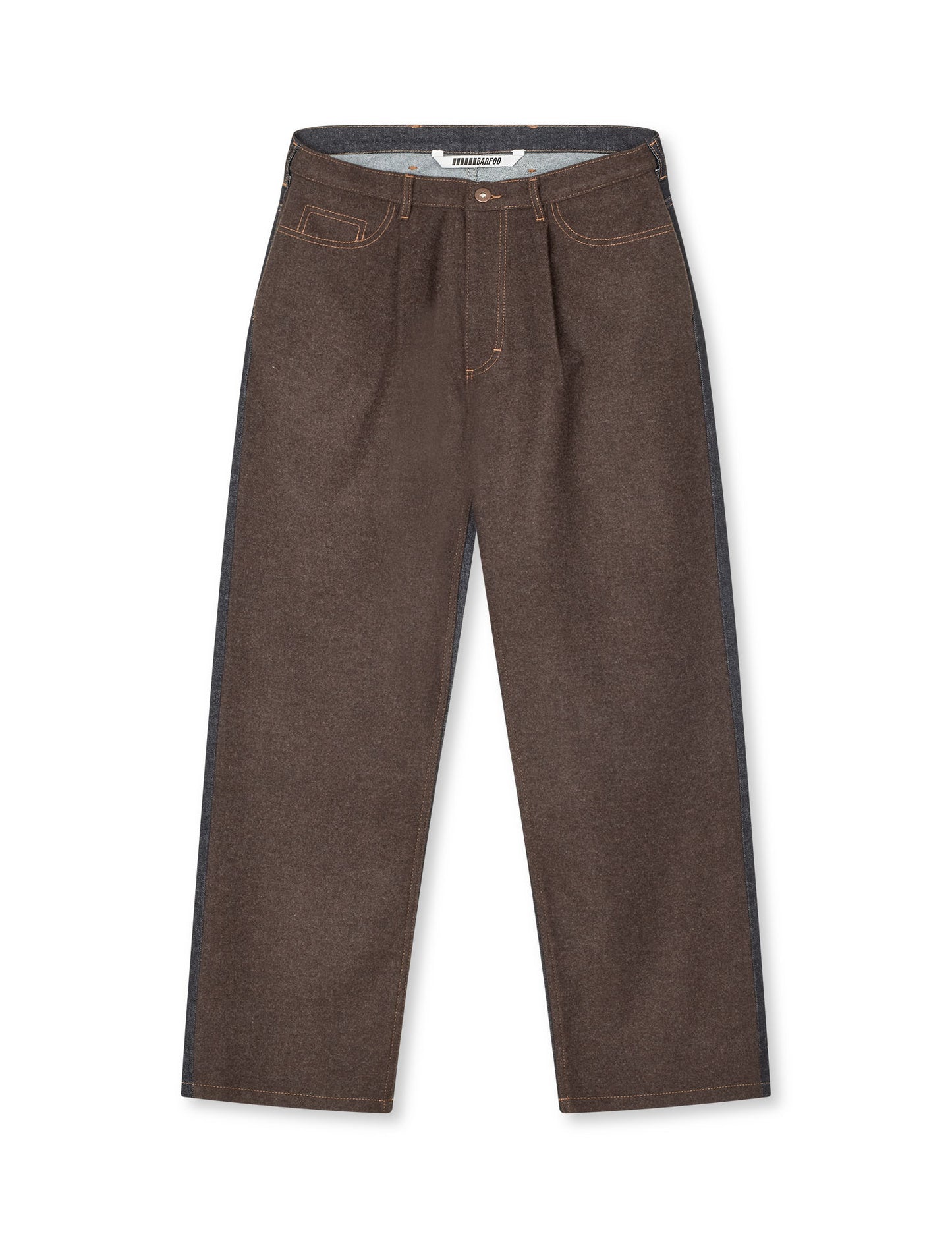 MB 50/50 Baggy Jeans, Raw/Brown